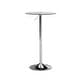 preview thumbnail 1 of 7, 23.5" Round Adjustable Height Glass Table (Adjustable Range 33.5" - 41") Clear/Chrome