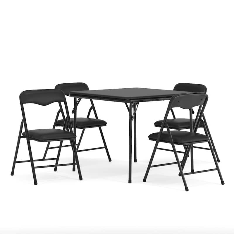 Kids 5-Piece Classroom Folding Table and Chairs Set