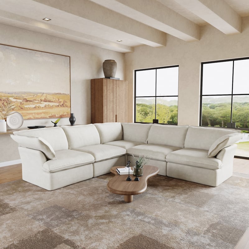 6-Piece Upholstered Sectional Corner Sofas