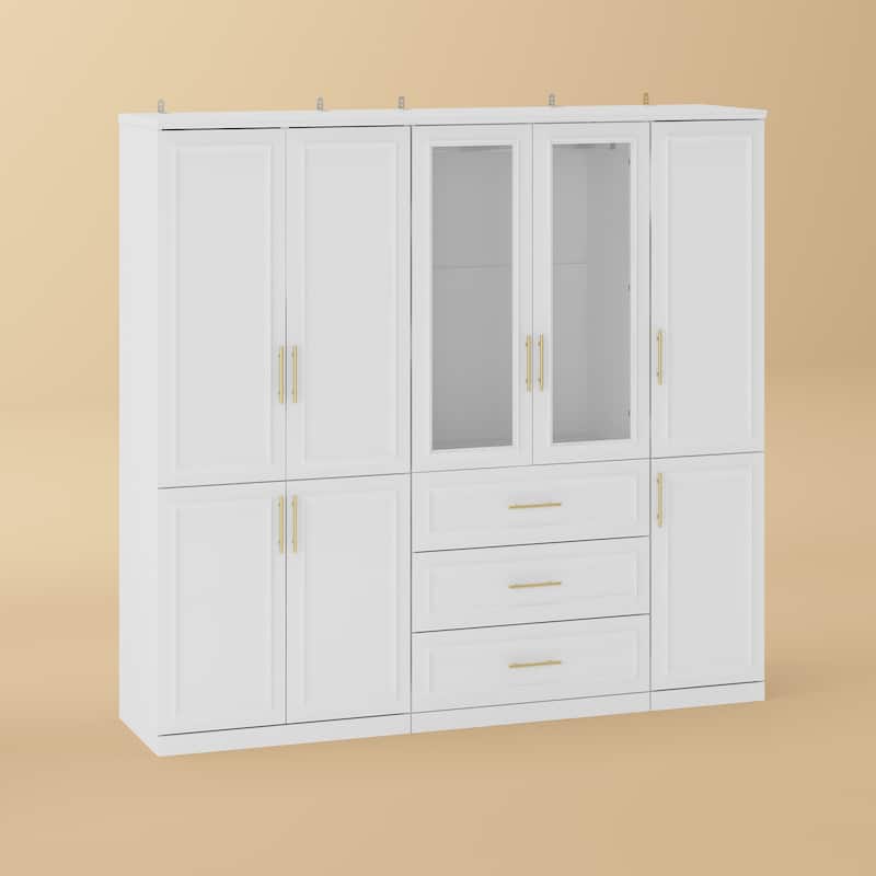 Modular Wardrobe Combo Armoires Closet Freestanding Cabinet Organizer