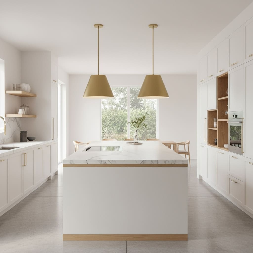 16 inch Integrated LED Pendant Light Diameter 5 Color Temperature Dimmable