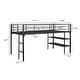preview thumbnail 10 of 9, Black Twin Steel Low Loft Bed with Storage & Ladder