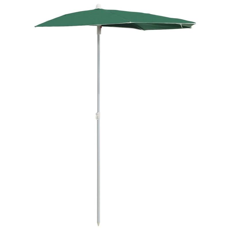 70.9"x35.4" Garden Half Parasol with Pole 8 Colors