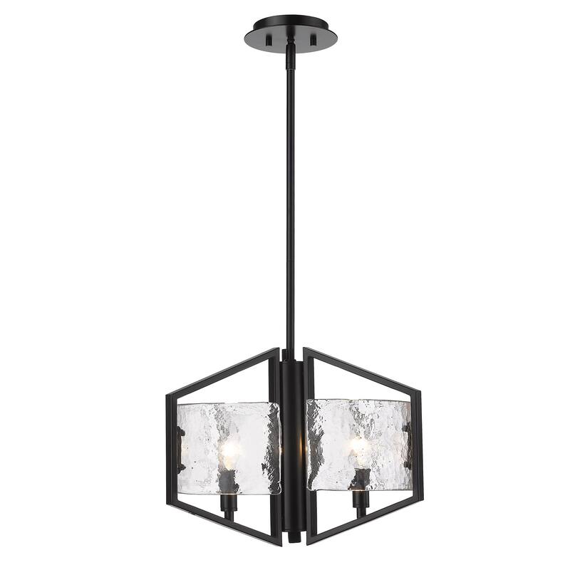 Golden Lighting Varsha 3-light Pendant in Matte Black