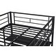 preview thumbnail 6 of 9, Metal Low Twin Loft Bed with Storage Shelves and Full Length Guardrail,Solid Construction