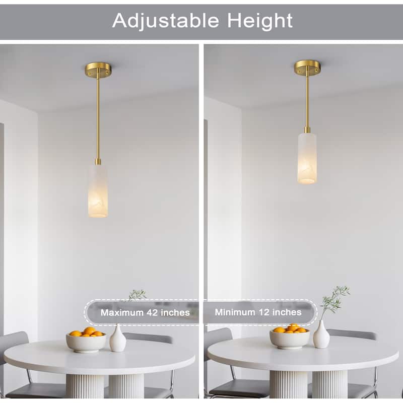 FTL Alabaster Pendant Lights Kitchen Island Gold Marble Hanging Light