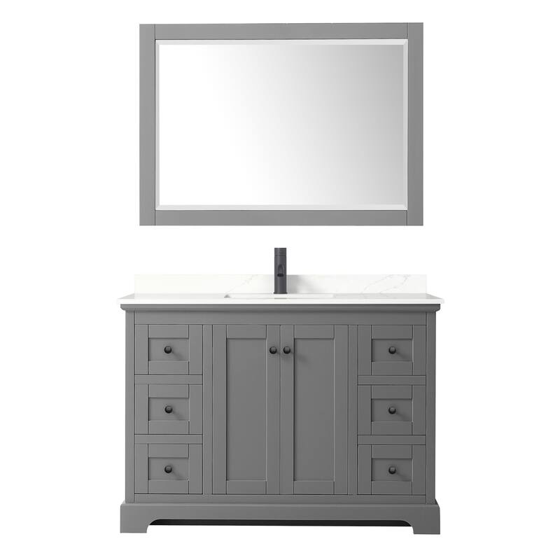 Wyndham Collection WCV232348S-QTZ-UNSM46 Avery 48" Free Standing