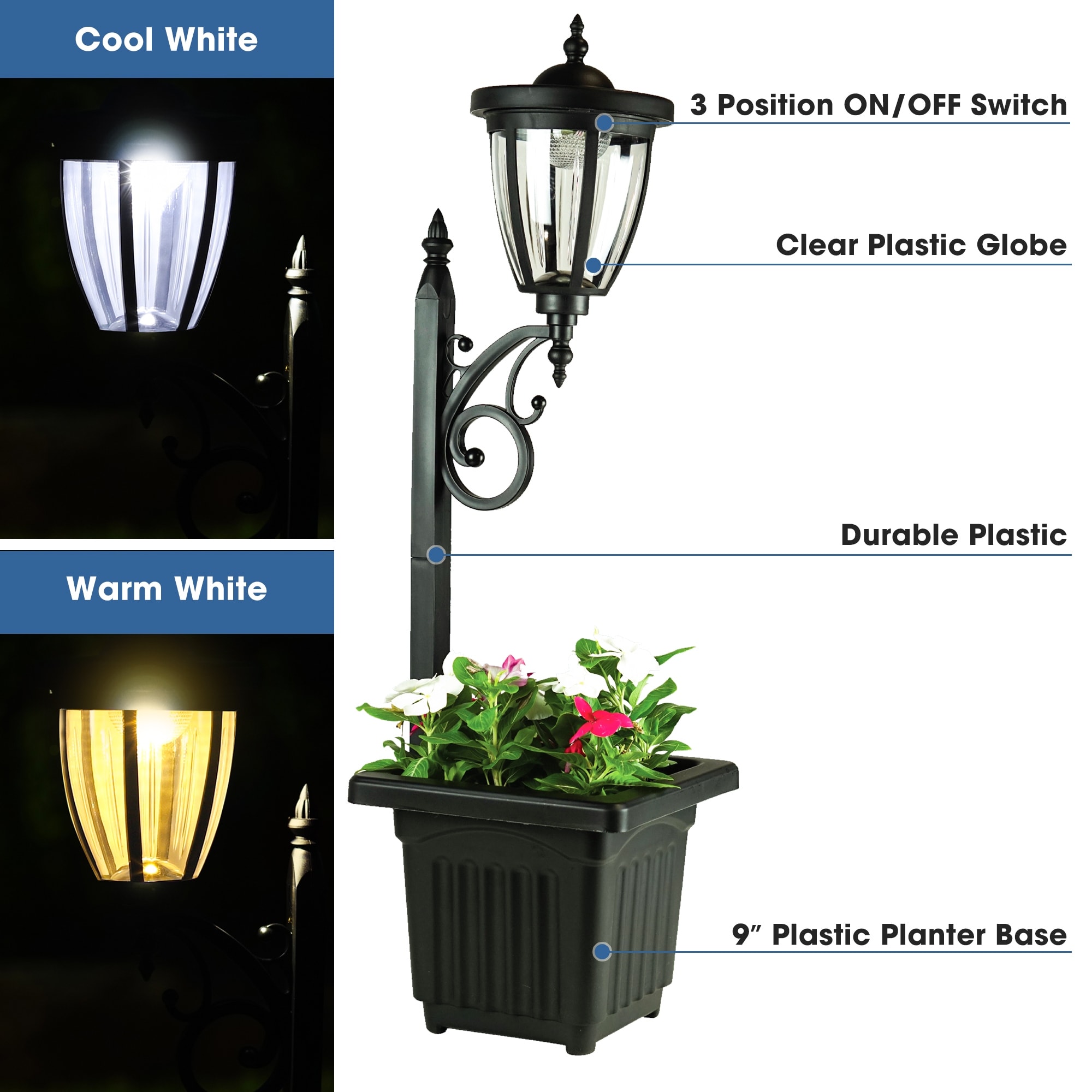 Sun Ray Kambria Solar Lamp Post and Planter Set of 2 On Sale Bed Bath Beyond 23586834