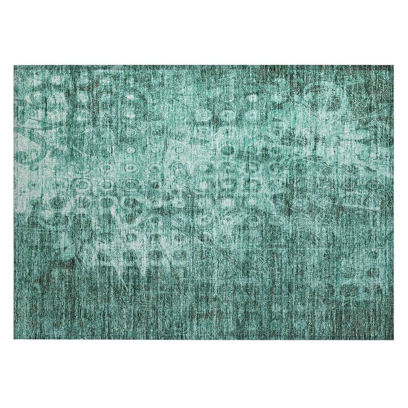 Machine Washable Indoor/ Outdoor Chantille Abstract Modern Rug