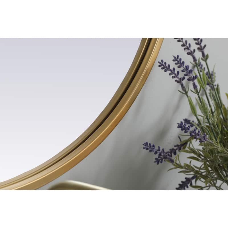 Indigo Home Metal Frame Oval Mirror 20x30 Inch
