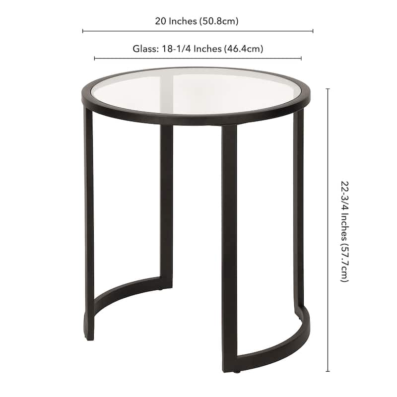 Mitera 20" Wide Round Side Table - 20" Wide