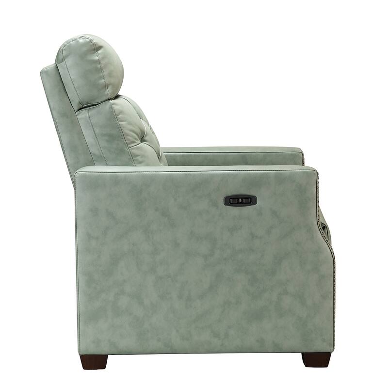 Alina 31.50" Wide Genuine Leather Power Recliner with USB Port