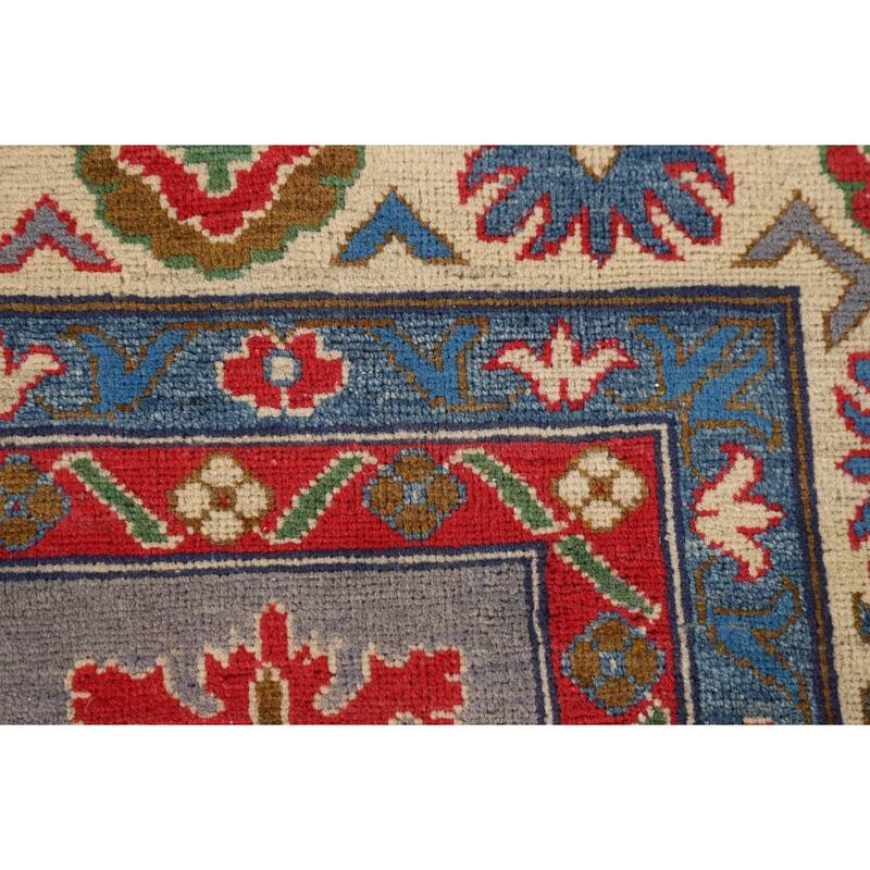 Kazak Oriental Area Rug Hand-Knotted Home Decor Wool Carpet - 6'1" x 8'10"