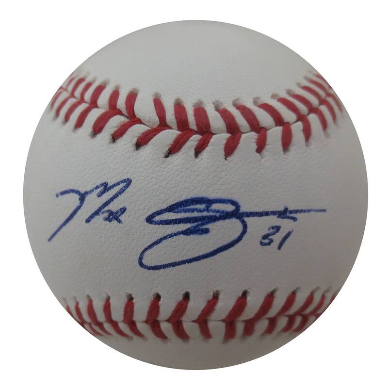 Max Scherzer Autographed MLB Signed Baseball Authentic JSA COA - 8'6" x 11'6"