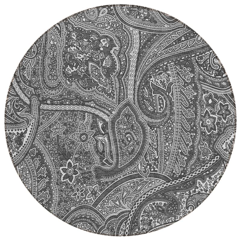 HomeRoots Paisley Traditional Rectangle Outdoor Rug