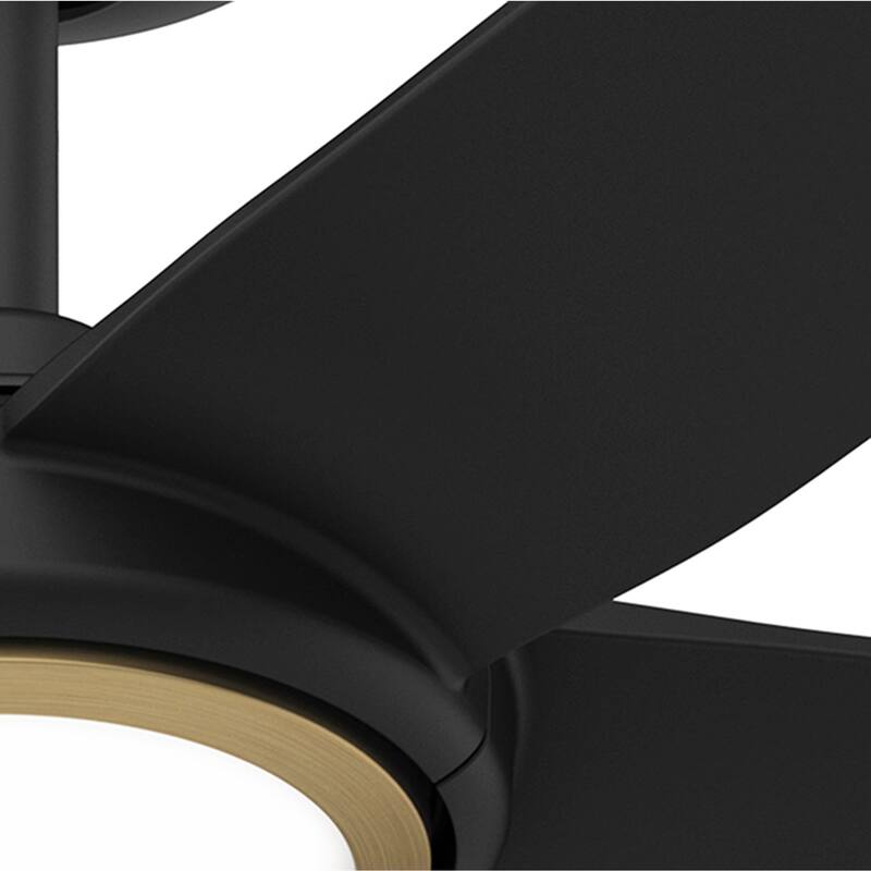 Hunter Zentech Wi-Fi ENERGY STAR Damp Rated Ceiling Fan w/ LED Light and Handheld Remote - Modern & Contemporary - SMART FAN!