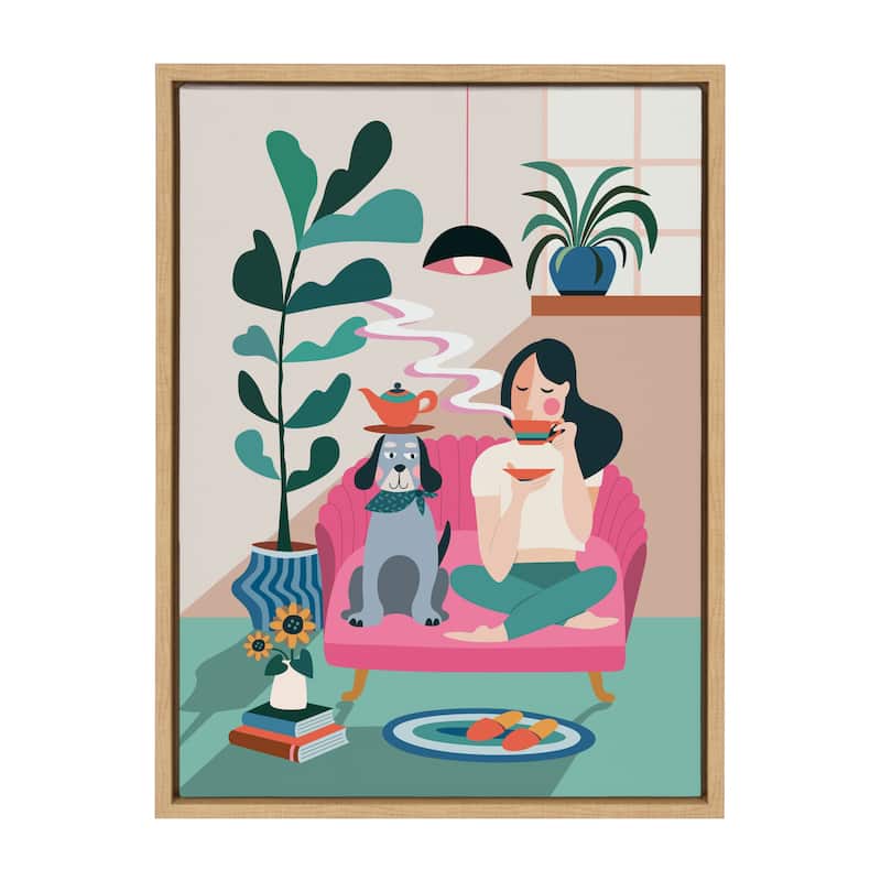 Kate and Laurel Sylvie Mid Century Modern Tea Time by Rachel Lee