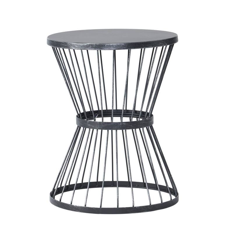 16" Modern Hourglass Side Table for Outdoor & Indoor Use