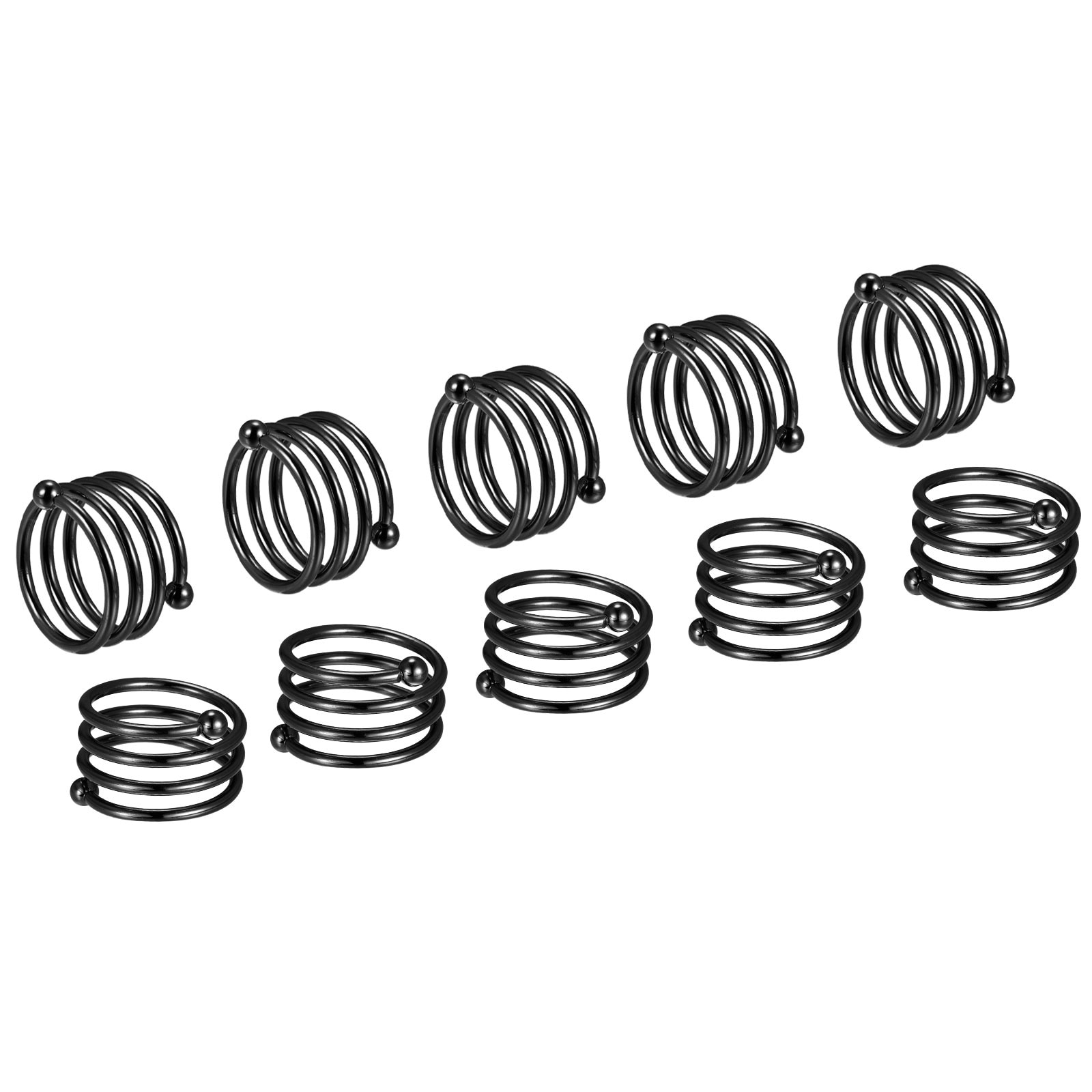 Napkin Rings, 12pcs 38mm Inner Diameter Metal Napkin Buckles, Black