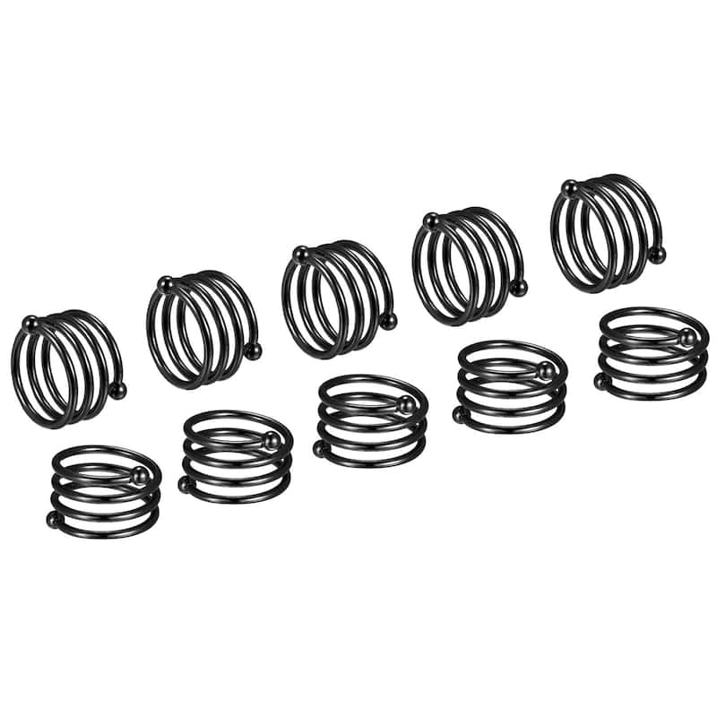 Napkin Rings, 12pcs 38mm Inner Diameter Metal Napkin Buckles, Black