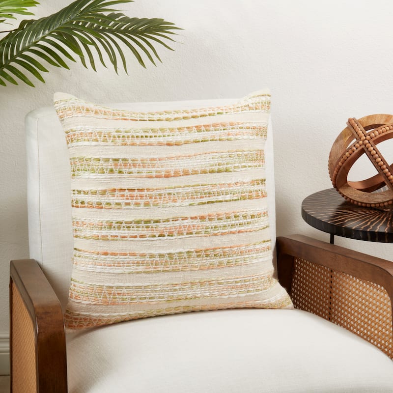 Cozy Chic Striped Woven Throw Pillow