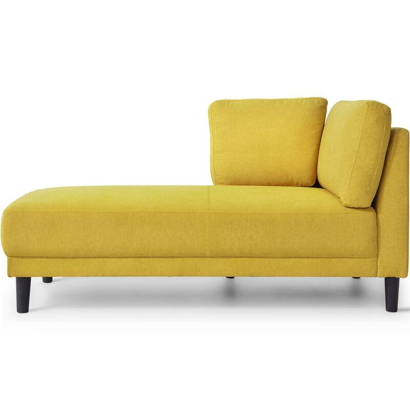 65" Upholstered Chaise Lounge, Sleeper Sofa, Solid Wood Sofa Bed