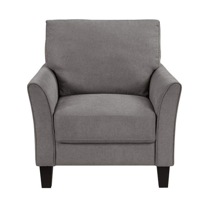 Felix Textured 3-Piece Living Room Set - Wood Finish Exposed Feet