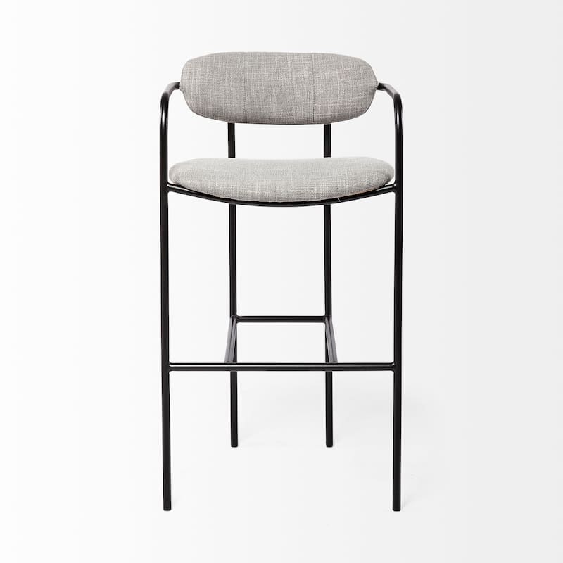 Parker Brown Faux-Leather Seat with Gold Metal Frame Bar Stool
