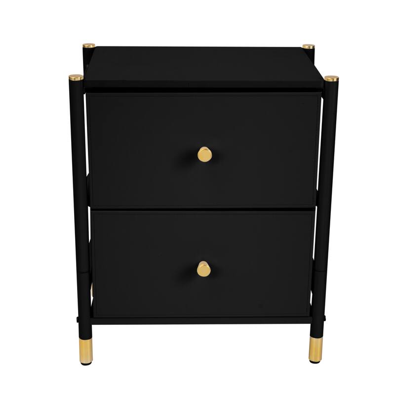 Simplify 2 Drawer Luxury Nightstand