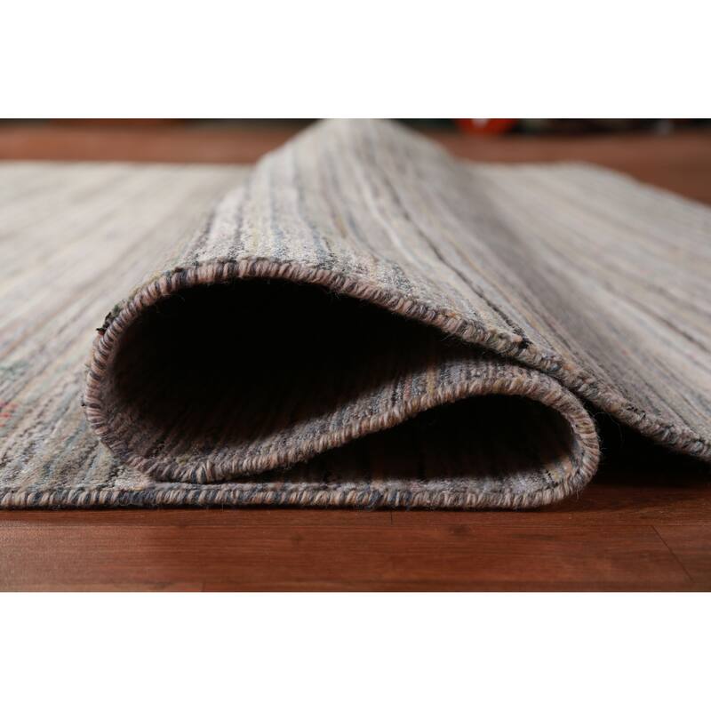 Hand Knotted Oriental 100% Wool Carpet Tribal Tribal Multi-Colored Gabbeh Area Rug - 11' 6'' X 9' 0''