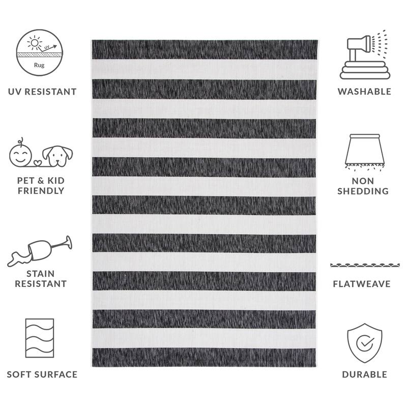 SAFAVIEH Courtyard Jetje Indoor/ Outdoor Waterproof Backyard Patio Rug