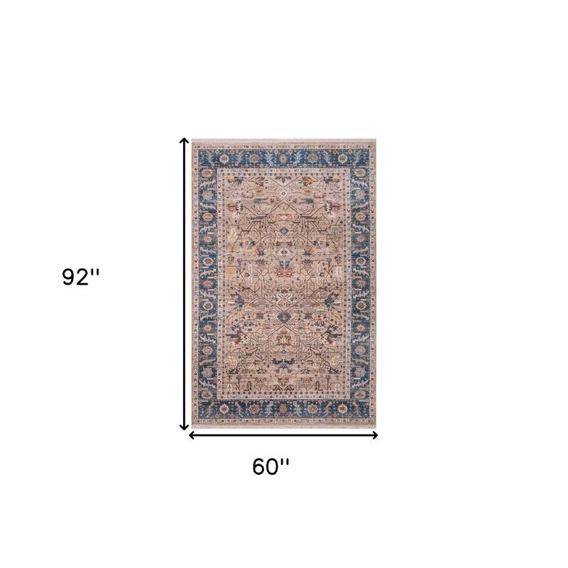 HomeRoots Oriental Traditional Rectangle Area Rug