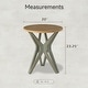 preview thumbnail 11 of 27, COZAYH Pedestal Farmhouse End Table, Distressed Top with Base for Modern Farmhouse, Boho Decor, Round