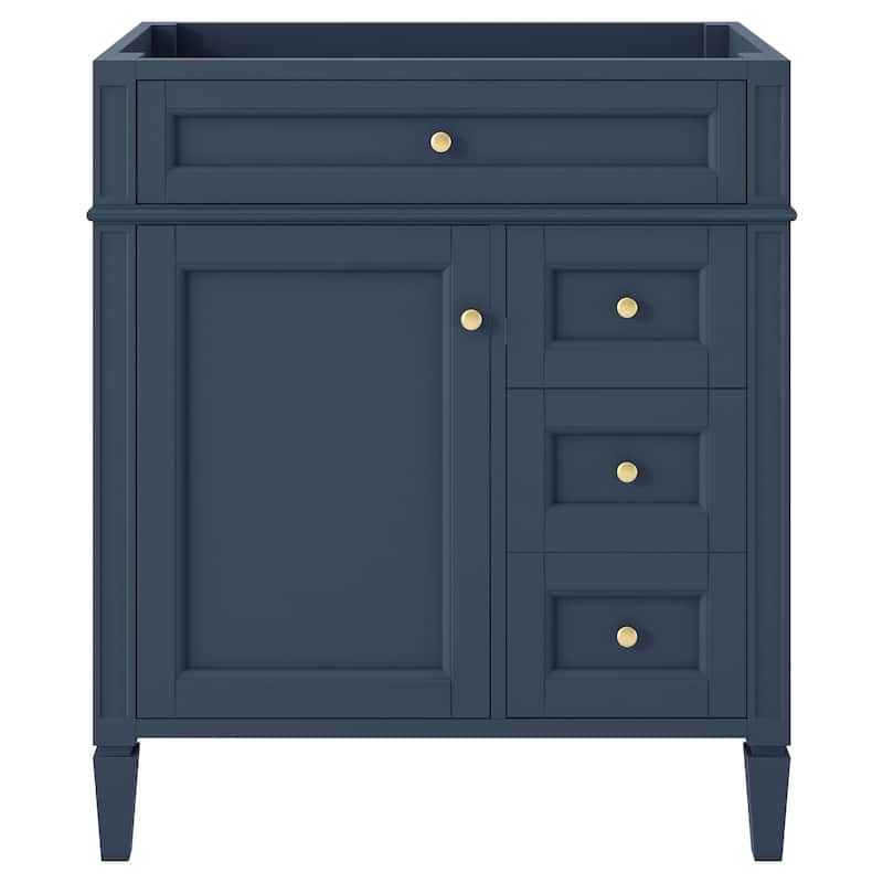 (Base Only)Modern Bathroom Storage Vanity Base with 2 Drawers and a Tip-out Drawer