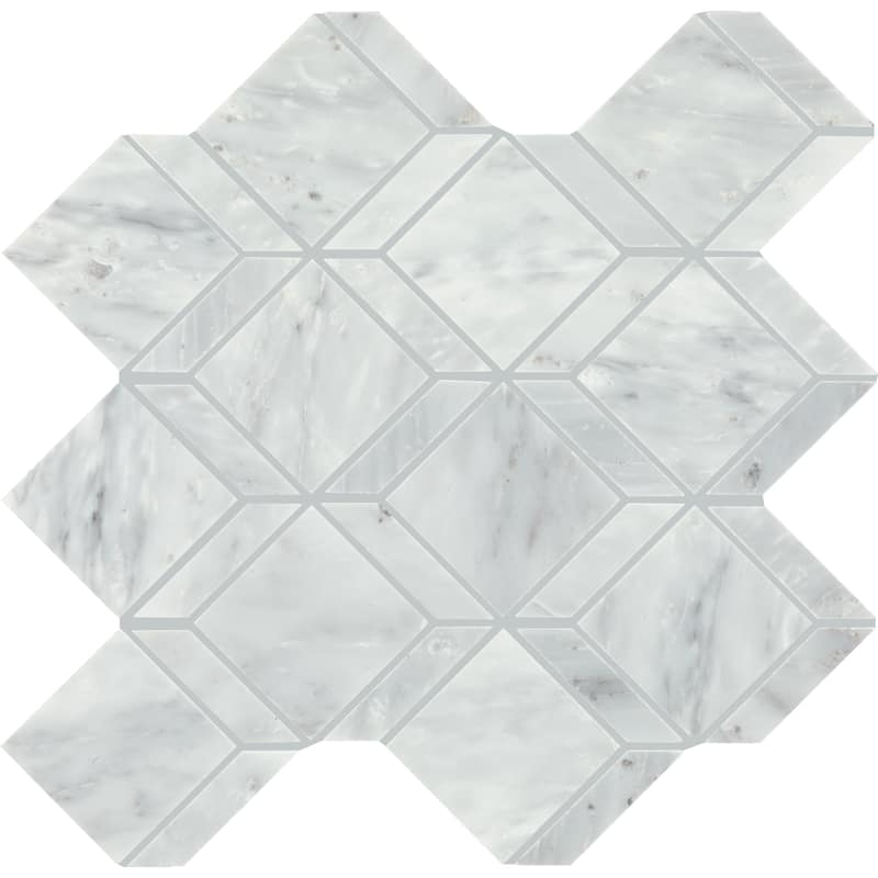 Daltile Gamma Natural Stone Balance XL Wall and Floor Mosaic Tile (Set of 10) - White