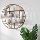 preview thumbnail 18 of 17, Sagebrook Home Modern Glam Iron and Wood Wall Storage Shelf - 32" x 7" x 32"