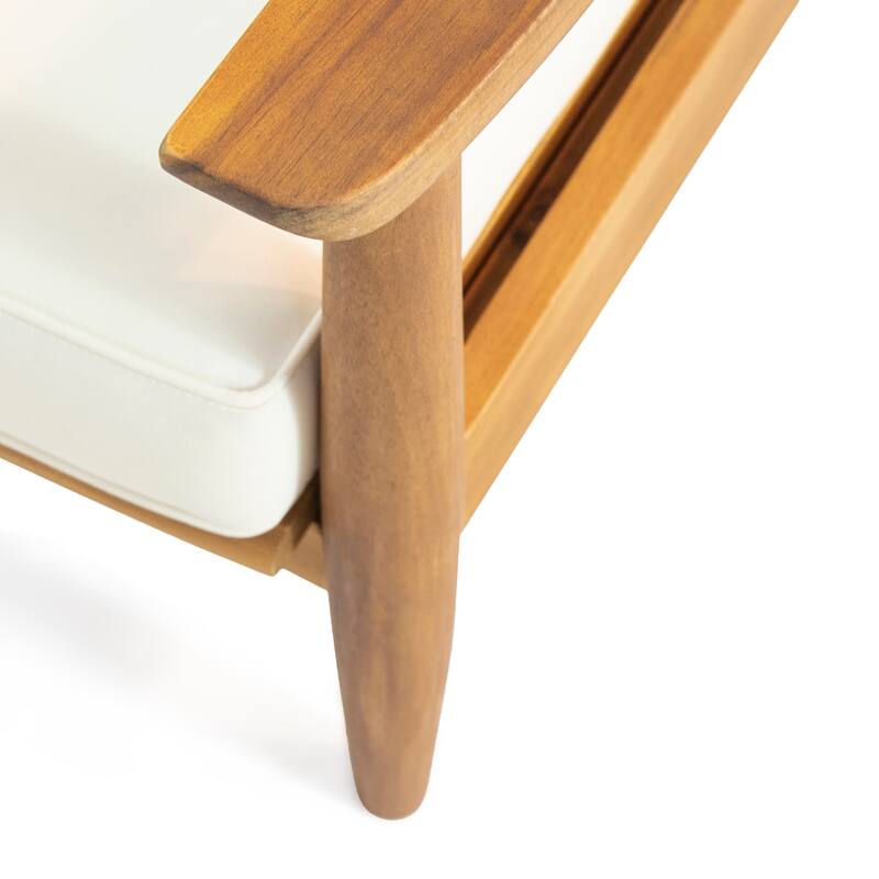 Willowbrook Outdoor Acacia Loveseat and Coffee Table by Christopher Knight Home