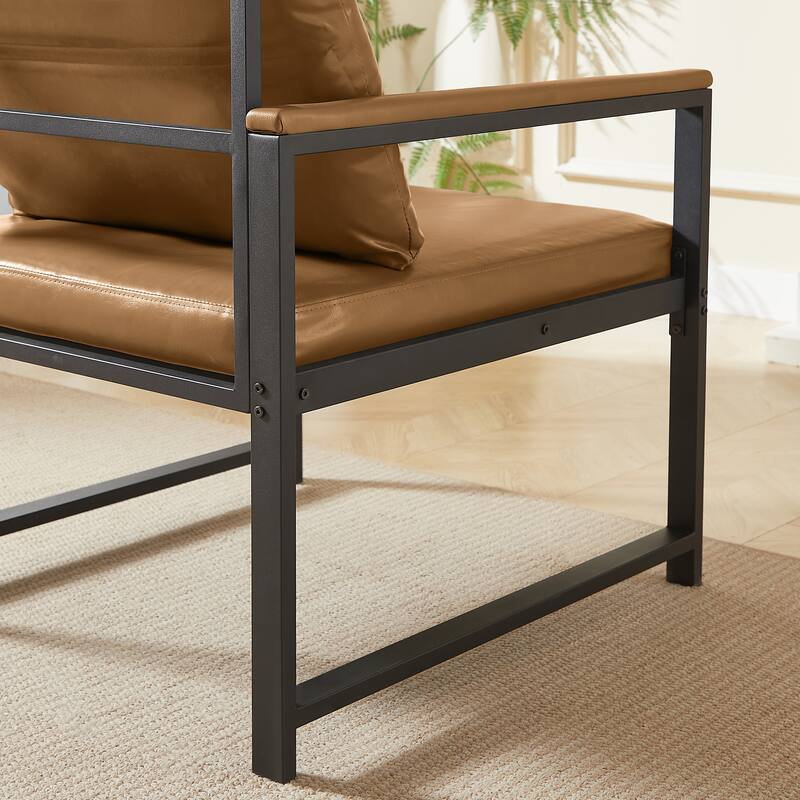 Tech Cloth Armchair with Padded Armrests and 330lb Capacity