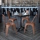 preview thumbnail 1 of 10, Metal Indoor/ Outdoor Stackable Bistro Chair (Set of 4) Copper