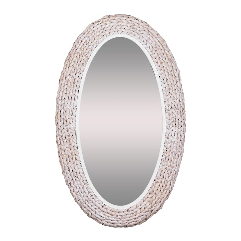 Varaluz Athena Oval Wall Mirror - Matte White