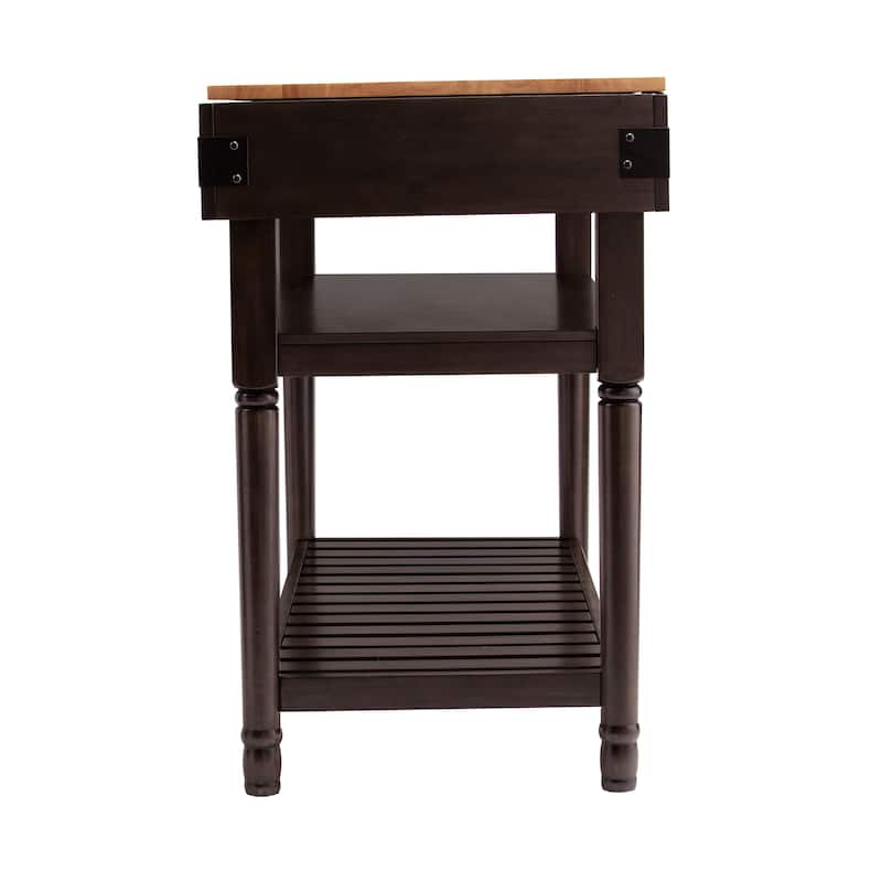 SEI Furniture Woodson Transitional Gray Storage Kitchen Island
