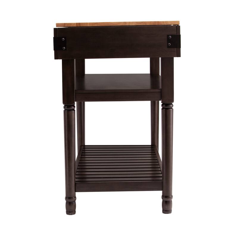 SEI Furniture Woodson Transitional Gray Storage Kitchen Island