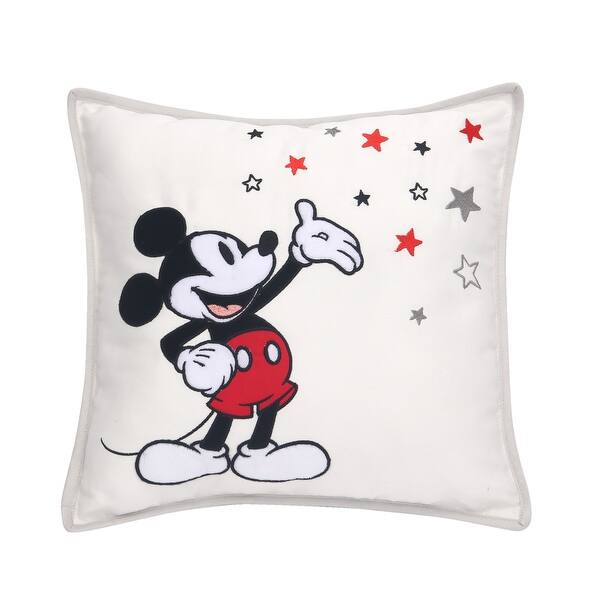 slide 2 of 3, Lambs & Ivy Disney Baby Magical Mickey Mouse Decorative Throw Pillow - White