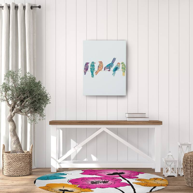 Popping Poppies Spring Chenille Rug