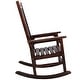 preview thumbnail 13 of 18, Wooden Porch Rocker Chair Wide Seat and Tall Backrest,High Back Smooth Rocking Chairs for Outdoor & Indoor,Light