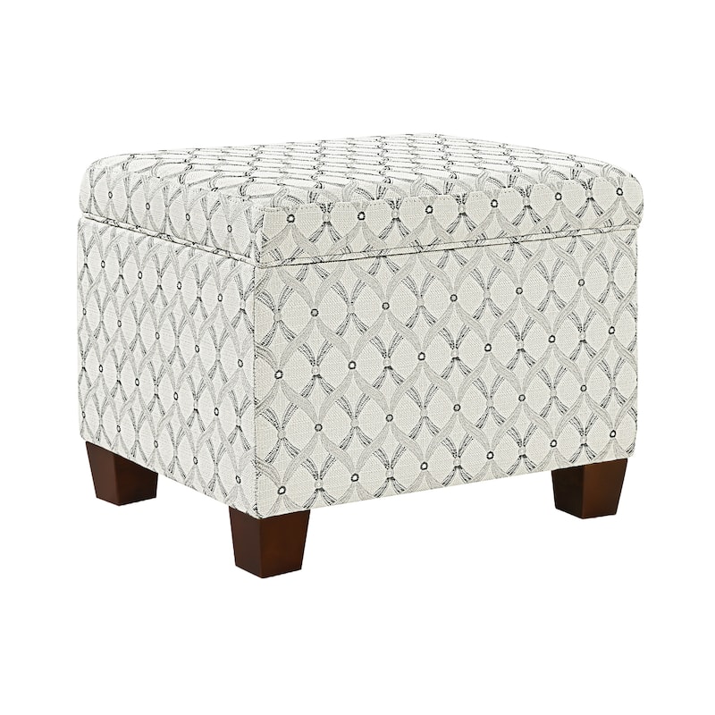 Convenience Concepts Madison Storage Ottoman - Grey Ribbon Pattern