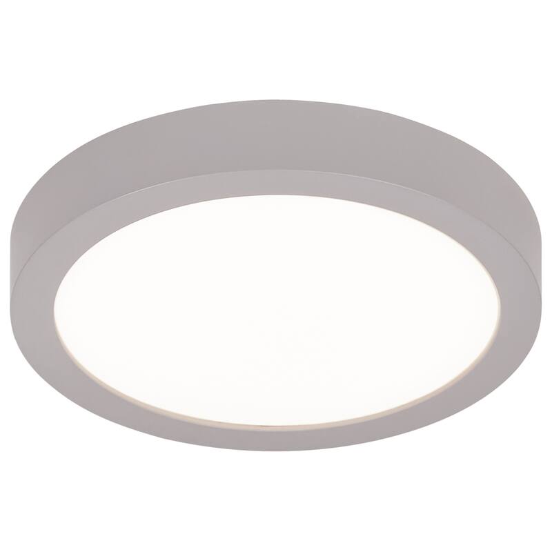 Access Lighting Ulko Exterior - LED Outdoor Flush Mount - 7"D - Silver - Acrylic Lens Diffuser
