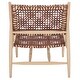 preview thumbnail 60 of 63, SAFAVIEH Bandelier Open Leather Weave Squared Accent Chair. - 26" W x 32" D x 31" H