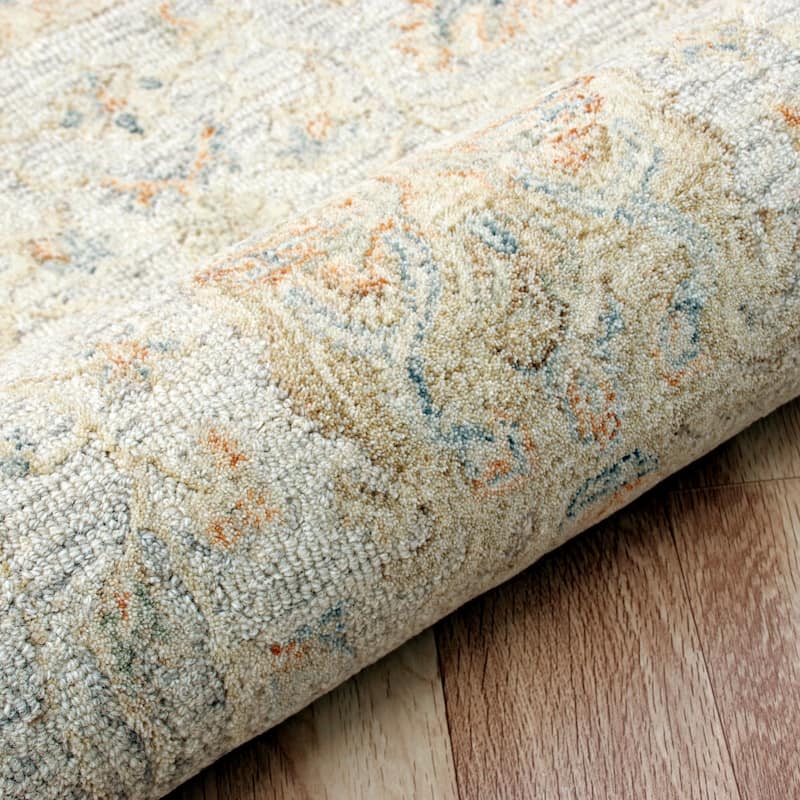 Sevita Floral Bordered Area Rug