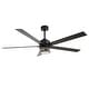 preview thumbnail 10 of 17, 65" Black Wooden 5-Blade Industrial Ceiling Fan with Light and Remote